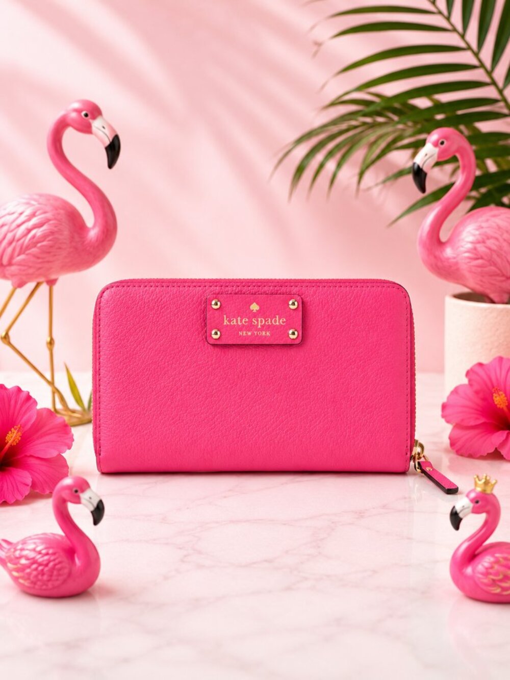 Stunning hot pink kate spade wallet